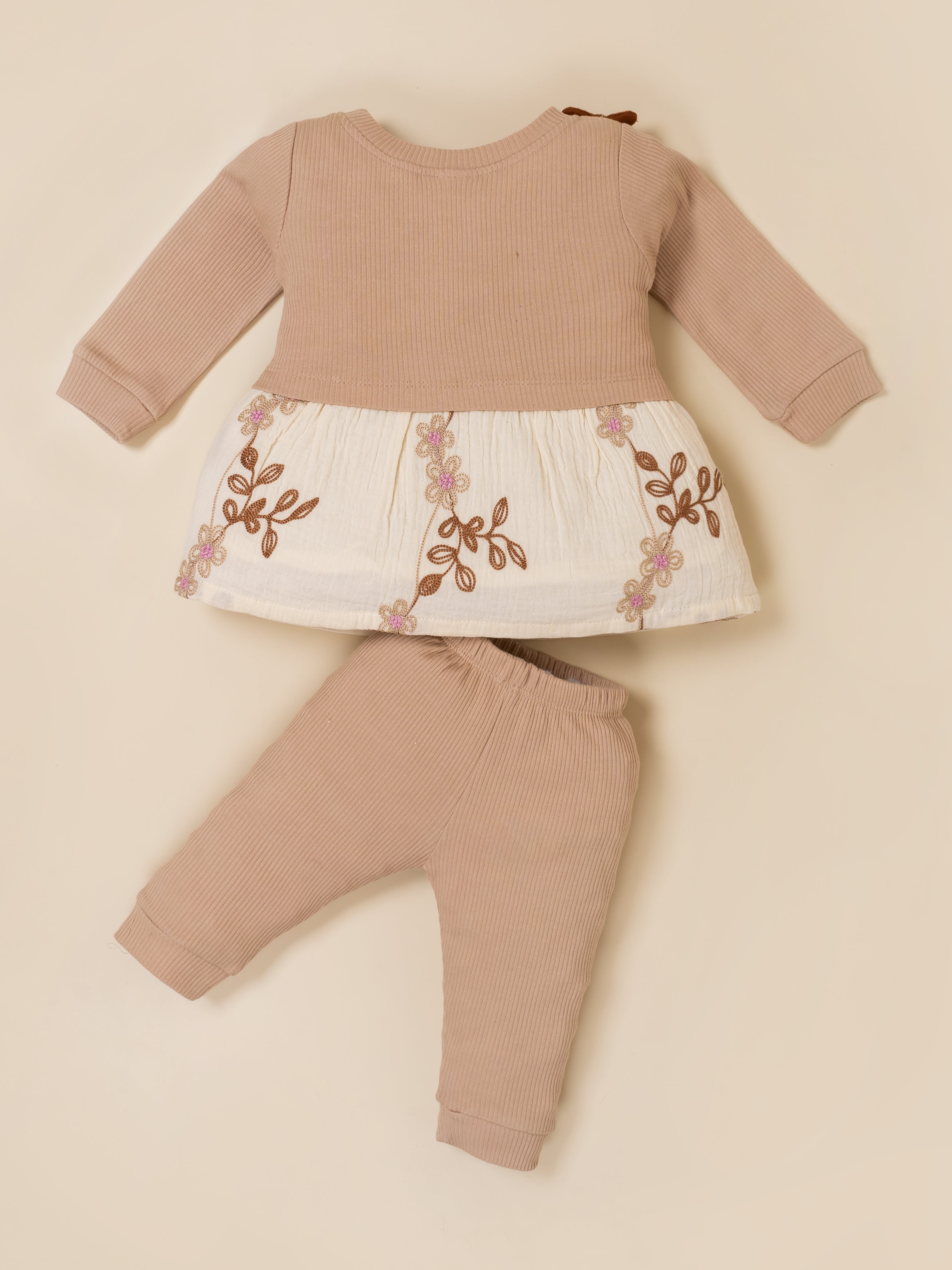 Baby Girls Floral Applique Tunic Top & Leggings Set