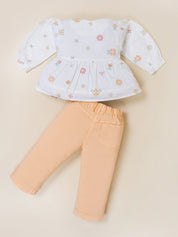 Girls Full Sleeve Top with Wide Leg Pants