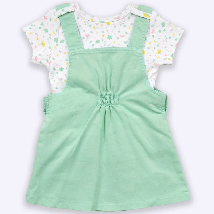 KETI MINI Baby Girls Denim Dungaree and Top Set