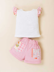Toddler Printed Top & Shorts Casual Outfit