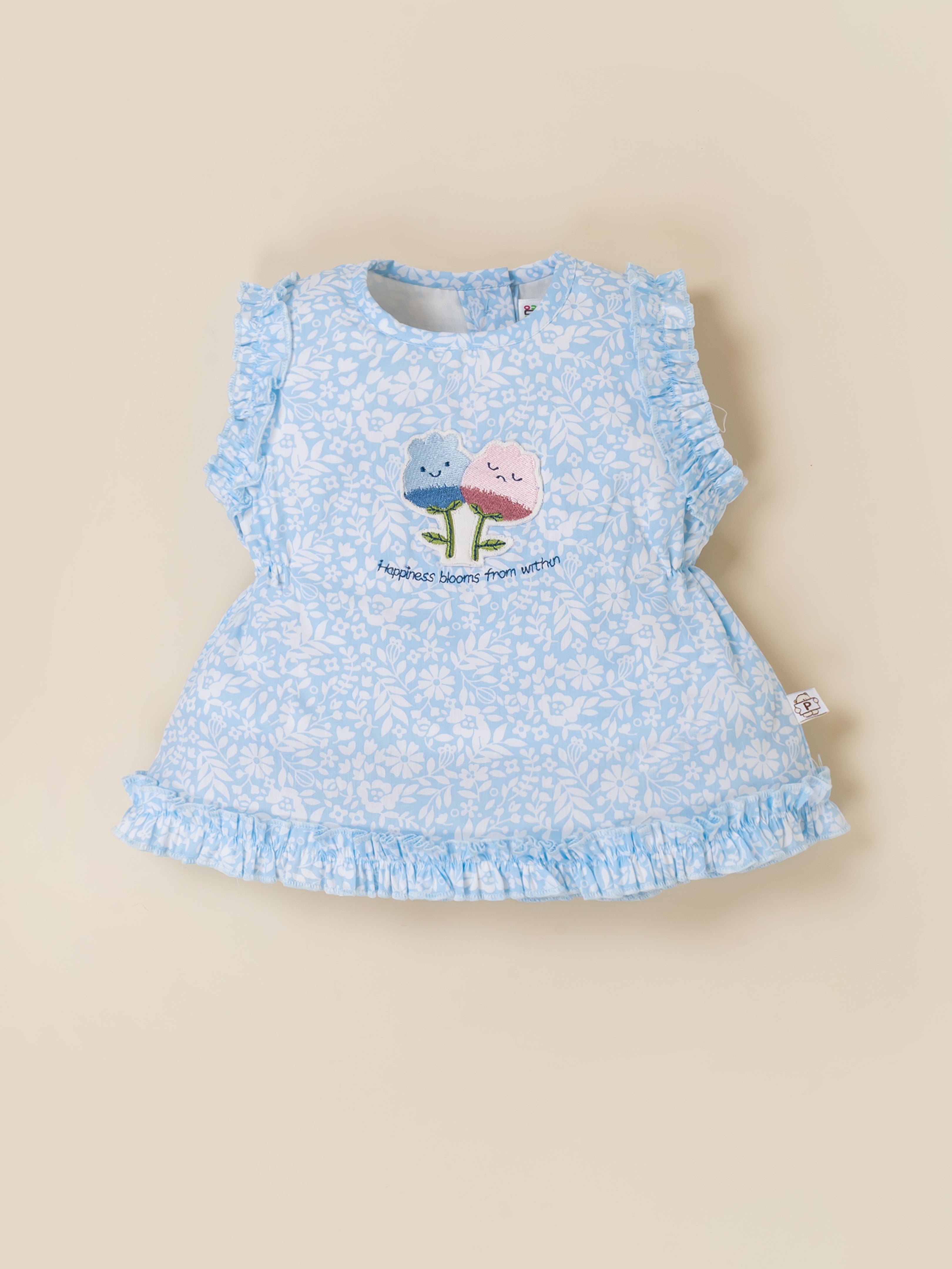 Baby Girls Floral Ruffle Top & Shorts Set