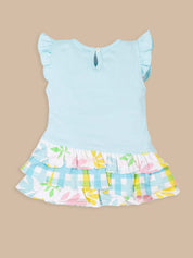 Toddler Girls Unicorn Princess Ruffle Dress – Flutter Sleeve Tiered Frock Outfit