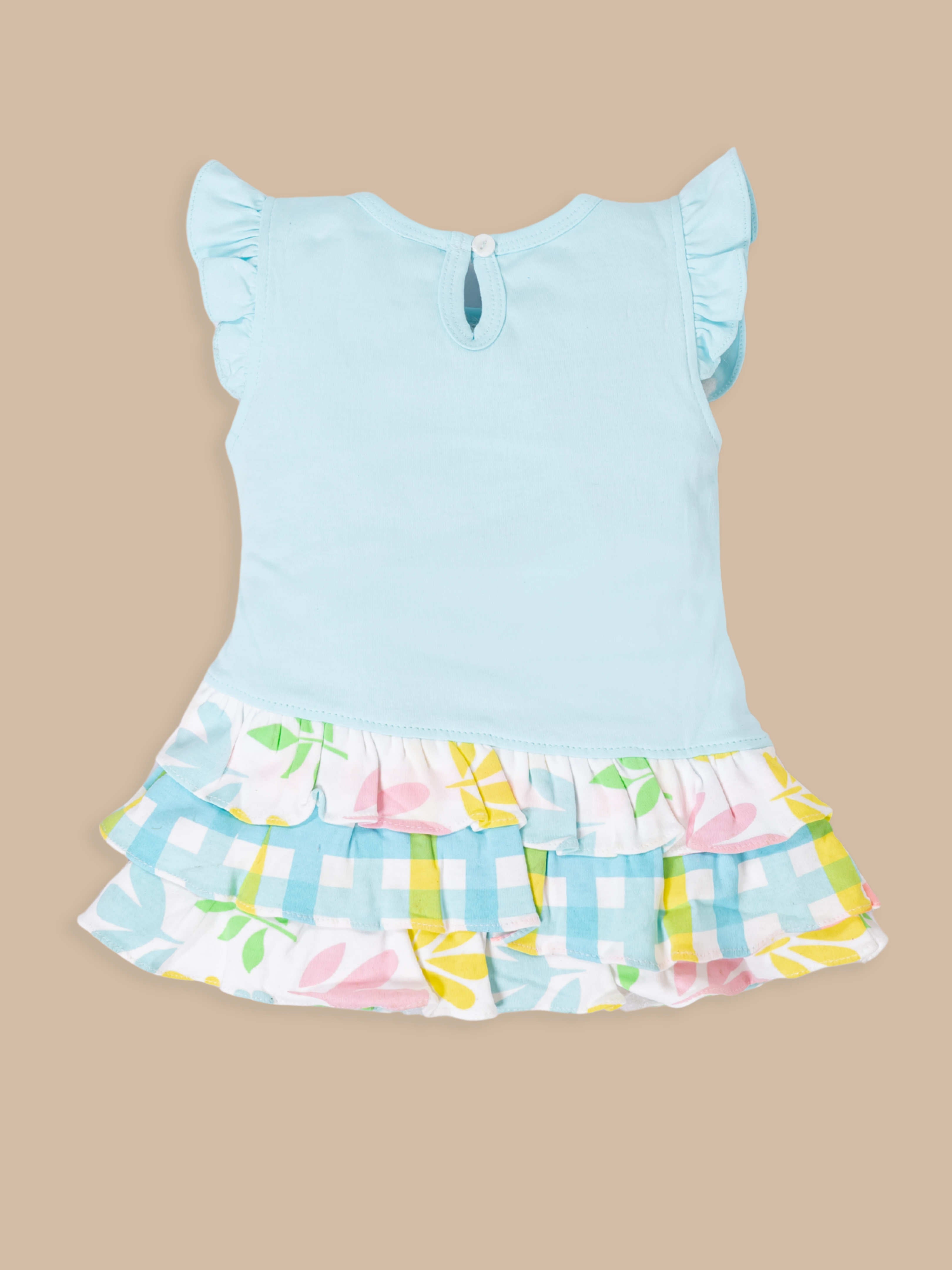 Toddler Girls Unicorn Princess Ruffle Dress – Flutter Sleeve Tiered Frock Outfit