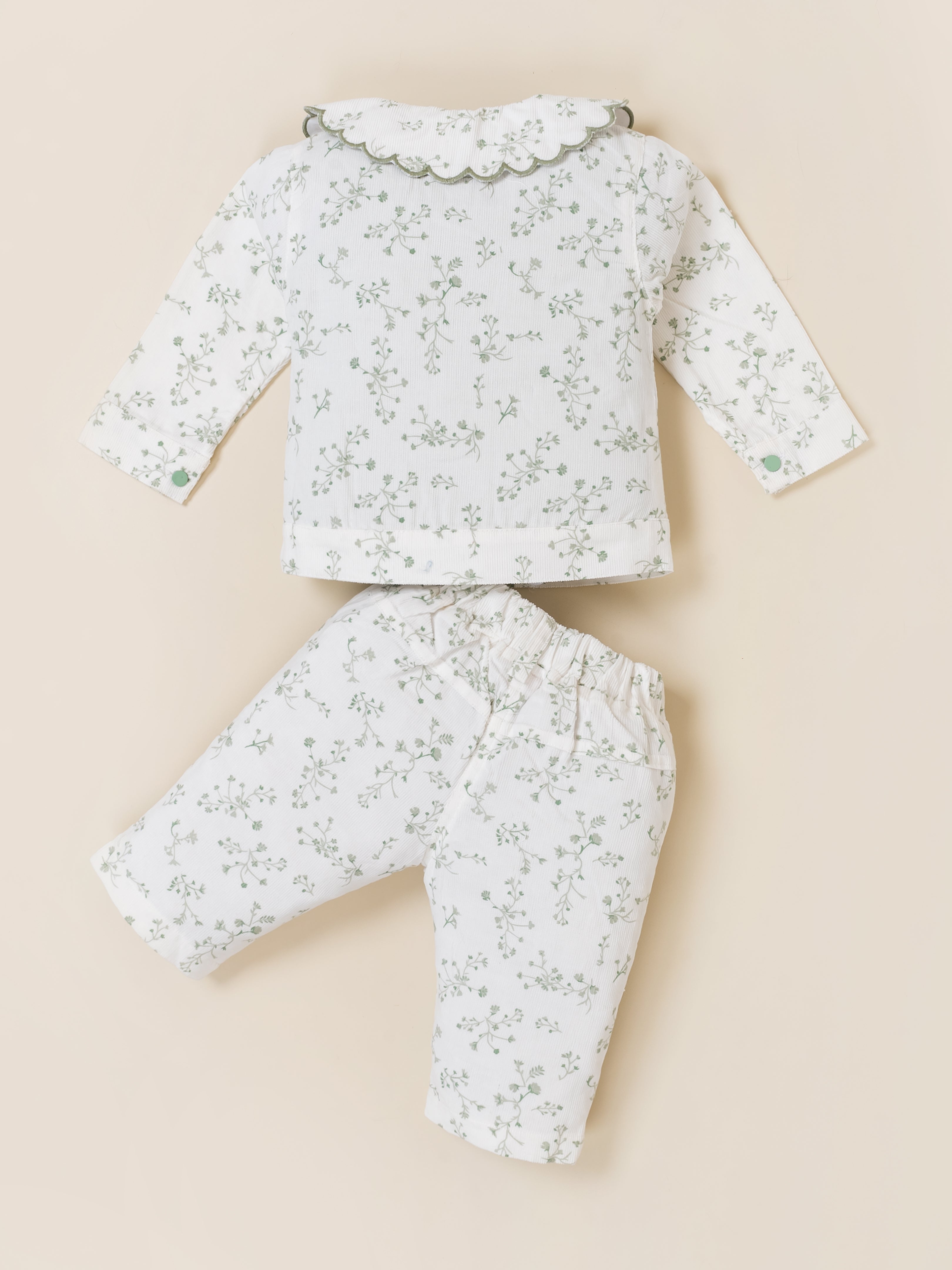Baby Girl Jacket with Inner Top and pant Set