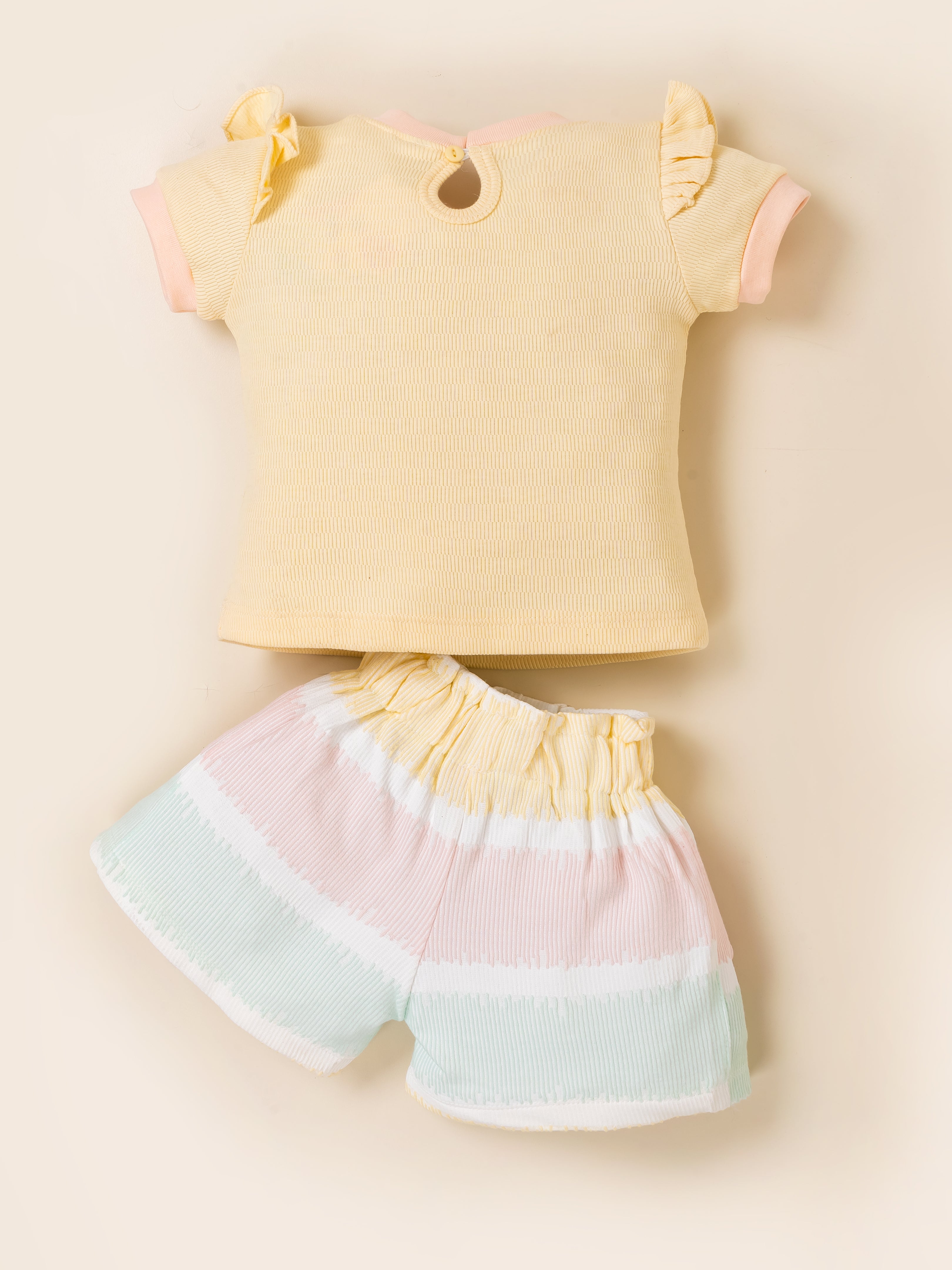 Infant Girls Cotton T-Shirt & Shorts Set