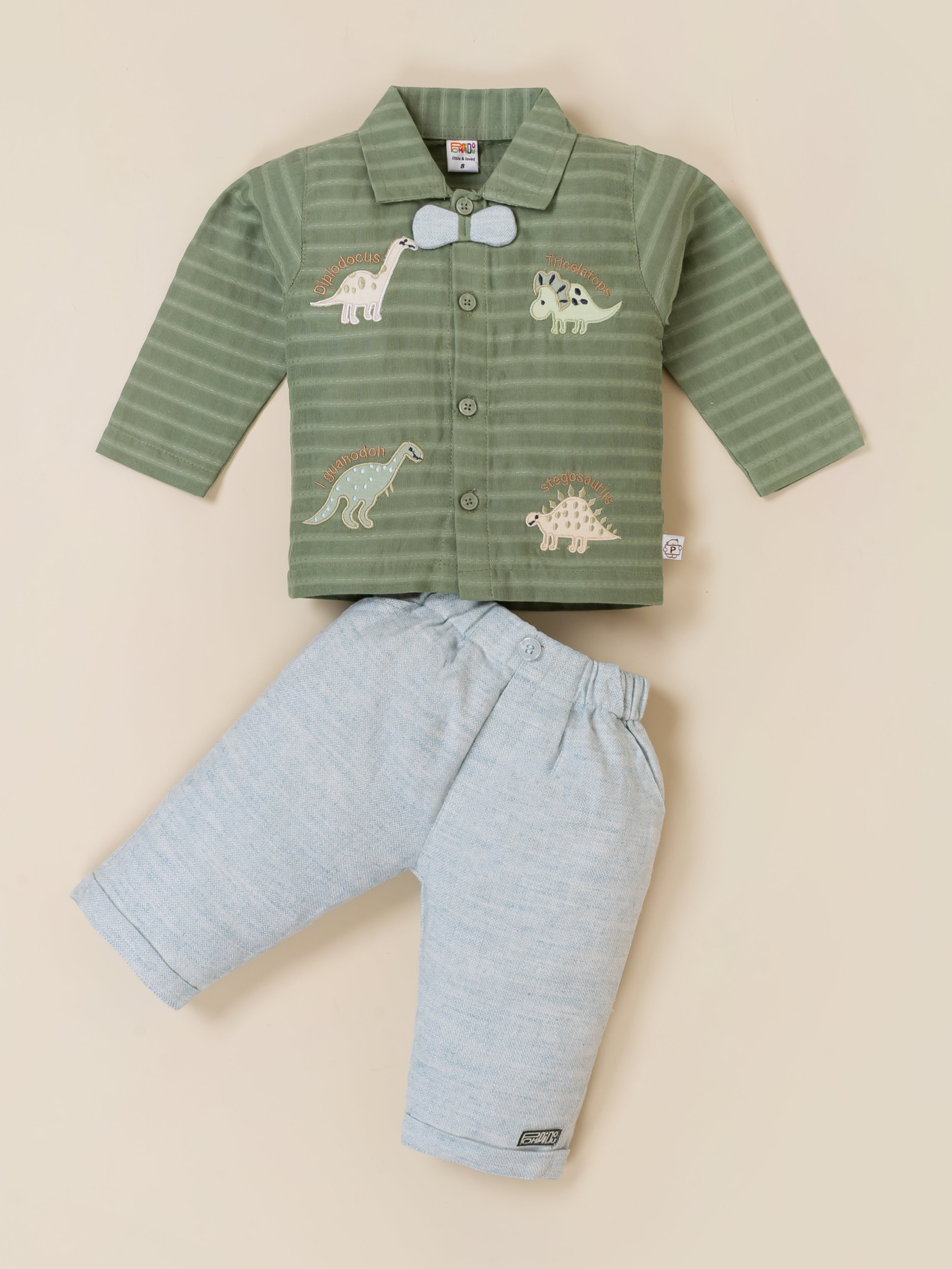 Baby Boy Dinosaur Polo & Trouser Set