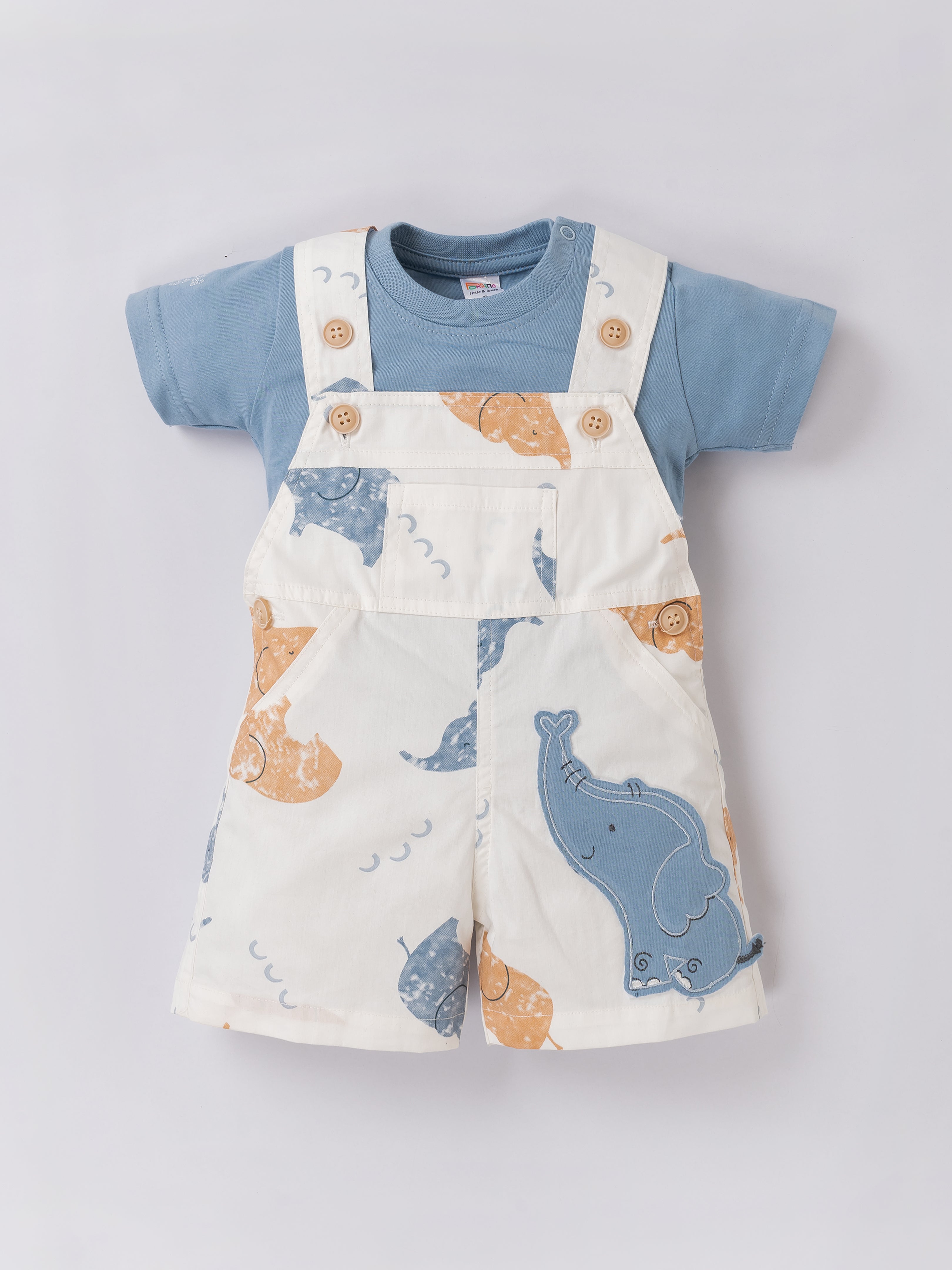 Printed  Dungree For Baby Boys