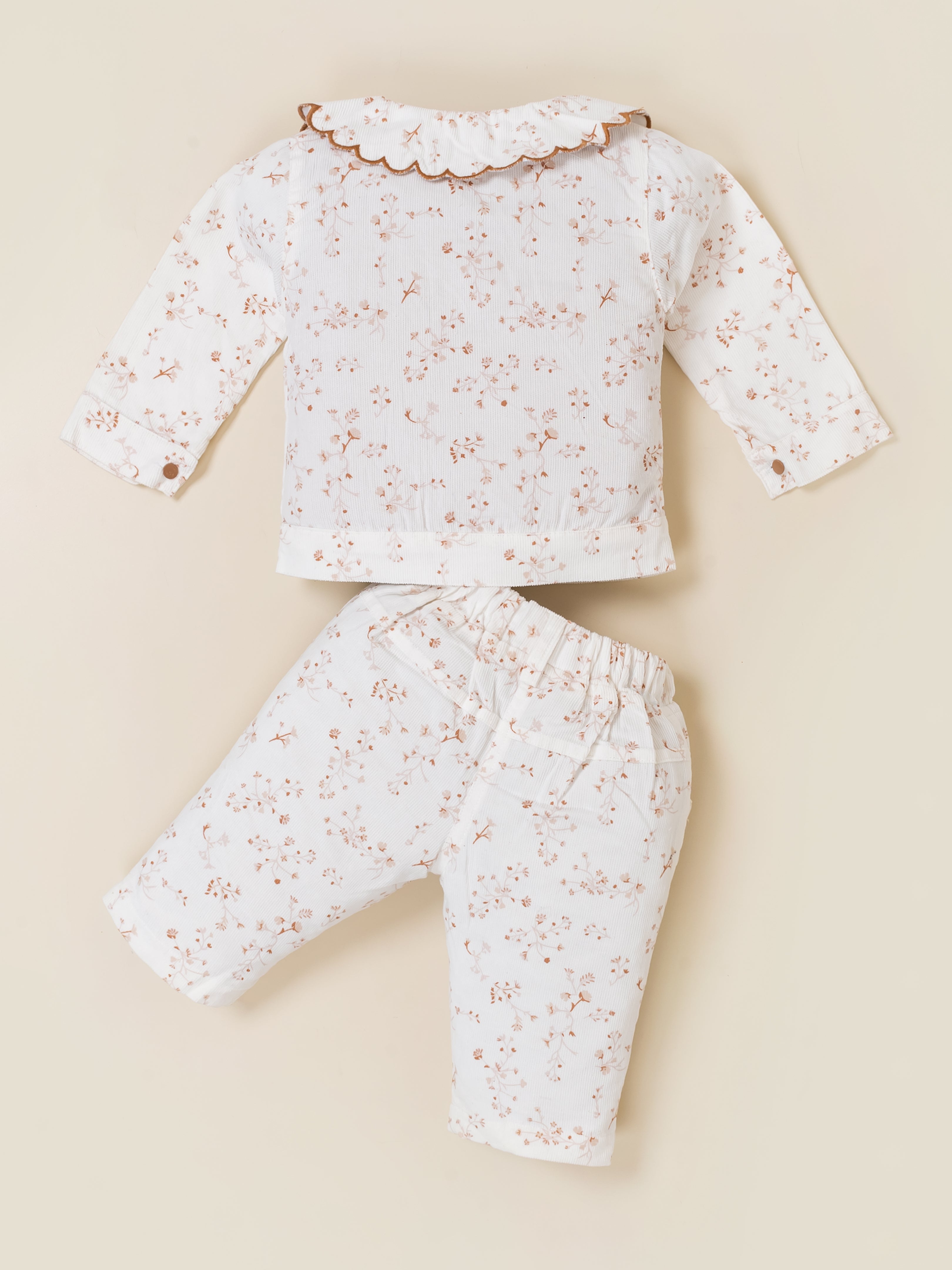 Baby Girl Jacket with Inner Top and pant Set