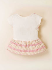 Girls Premium Frock with Matching Panty and Shoulder Bag
