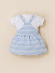 Baby Girls Dungaree Dress Set