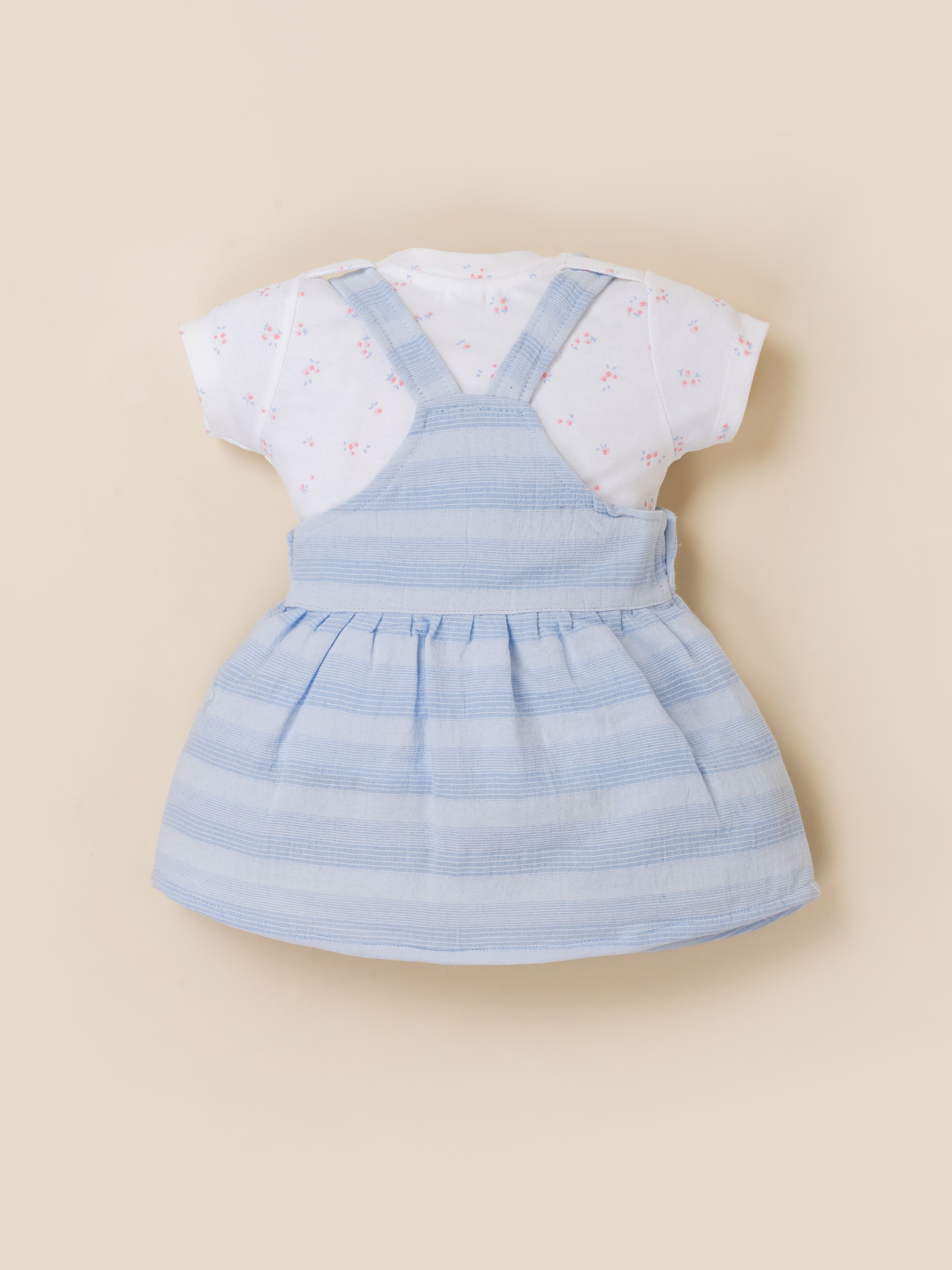 Baby Girls Dungaree Dress Set