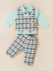 Baby Boy Plaid Vest & Trouser Set