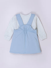 Flower Apllique Dungaree Set