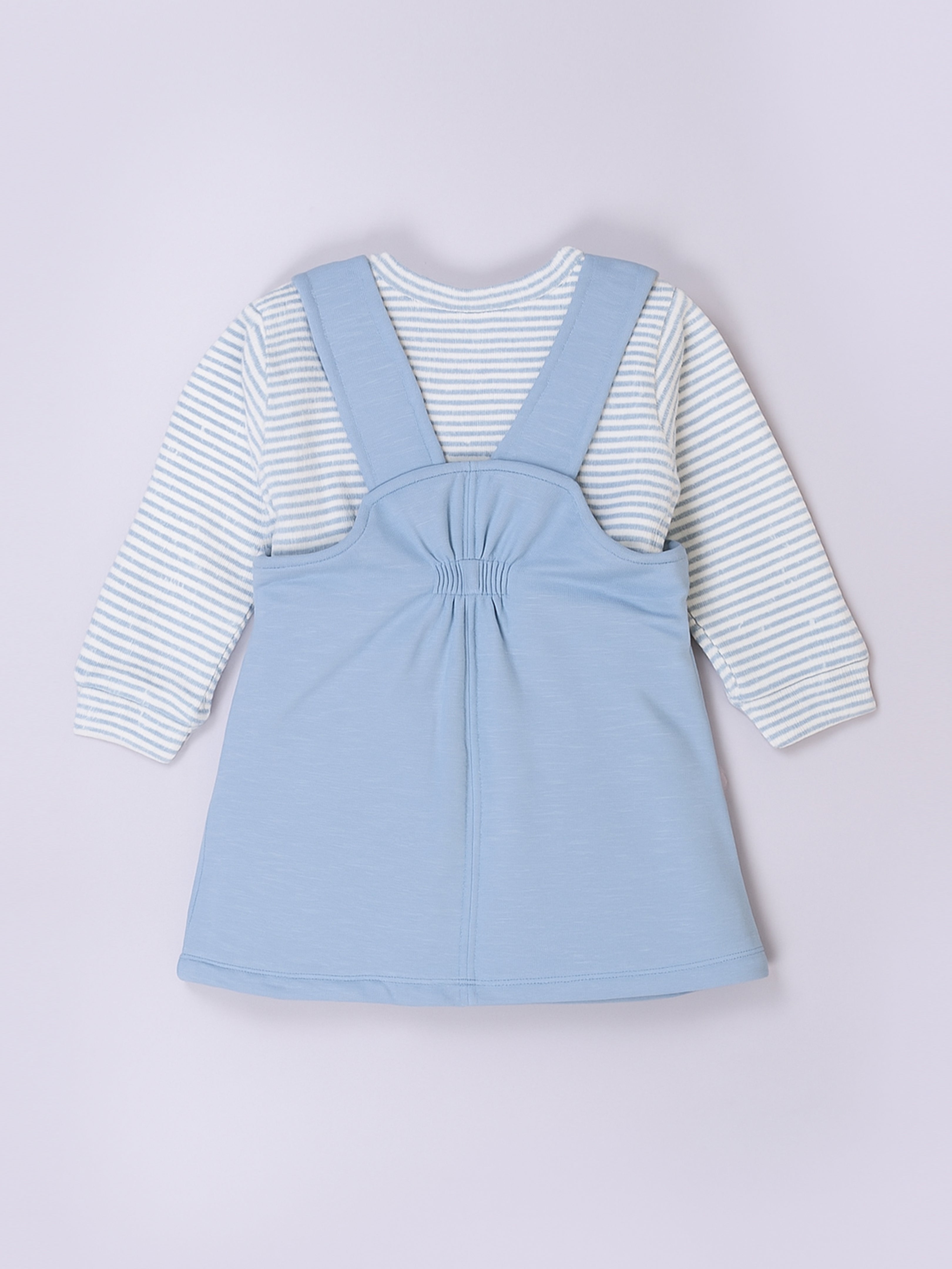 Flower Apllique Dungaree Set