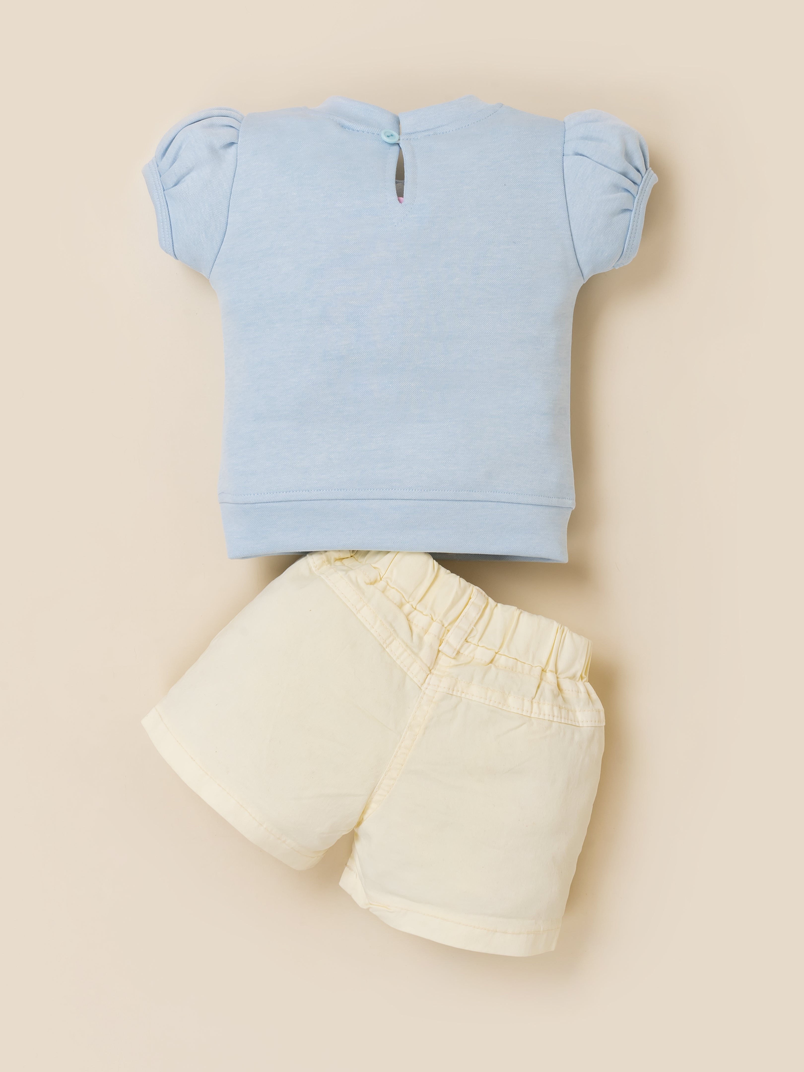 Baby Girls Printed T-Shirt & Shorts Clothing Set
