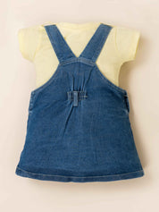 Girls Casual Denim Dungaree Set