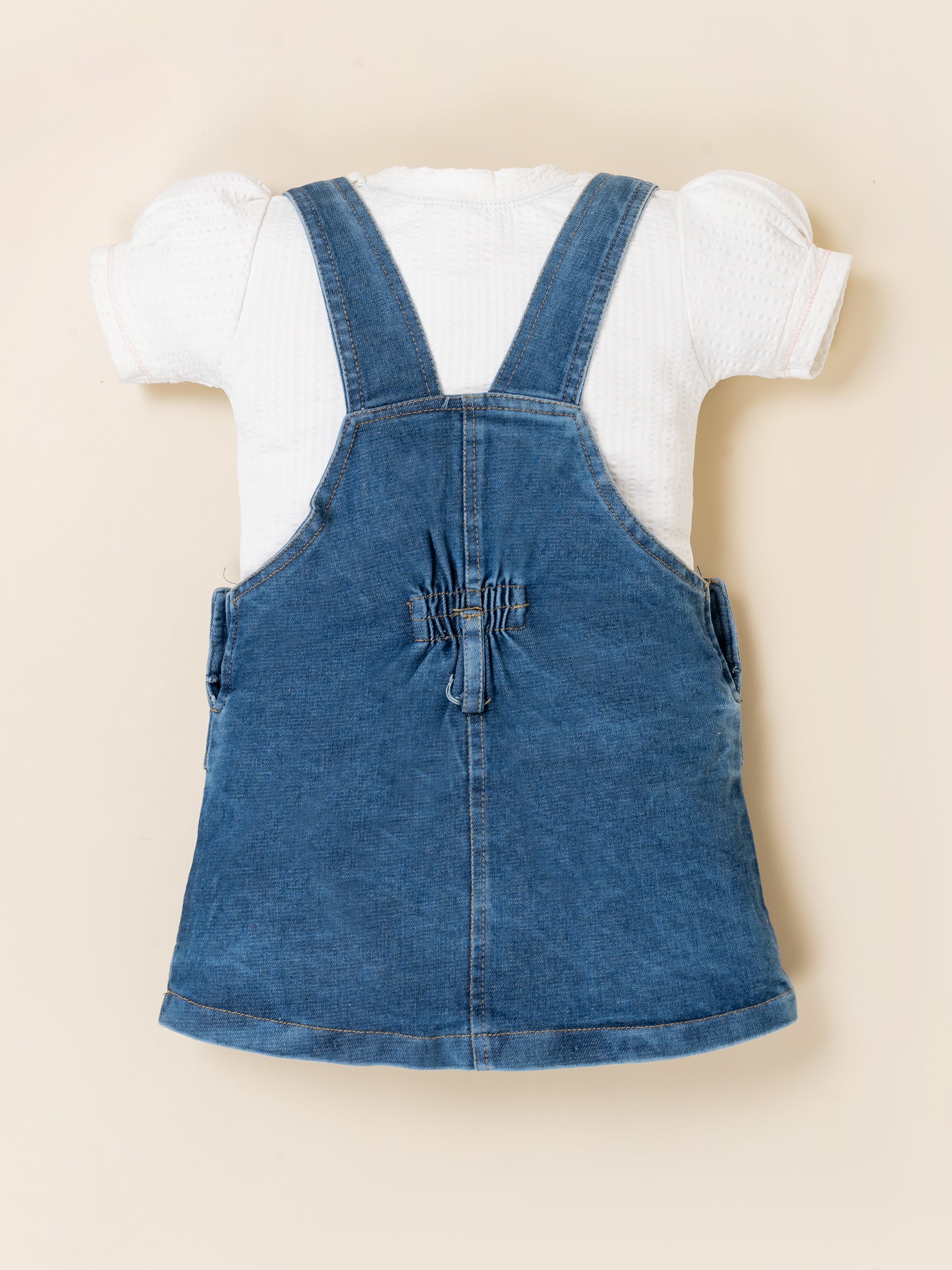 Girls Denim Dungaree Dress