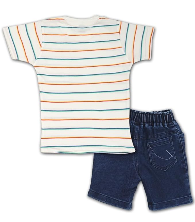 Junior Boss Boys Printed Cotton Clothing Set