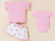 Baby Girl Clothing Set with Top, Shorts & Bodysuit