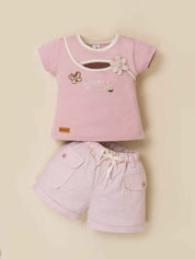 Baby Girls' Top and Shorts Clothing Set