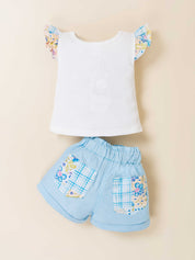 Toddler Printed Top & Shorts Casual Outfit