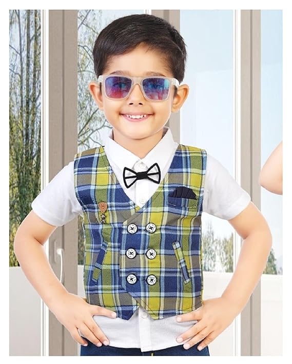 CHOO CHOO Jacket Shorts pant denim with hosiery shirt