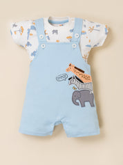 Dungaree For Baby Boys Casual Printed