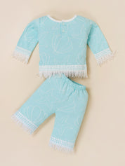 Baby Girls Graphic Printed Top and Matching Pants Set