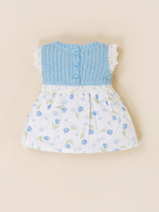 Baby Girls Sleeveless Floral Frock  with Panty Set