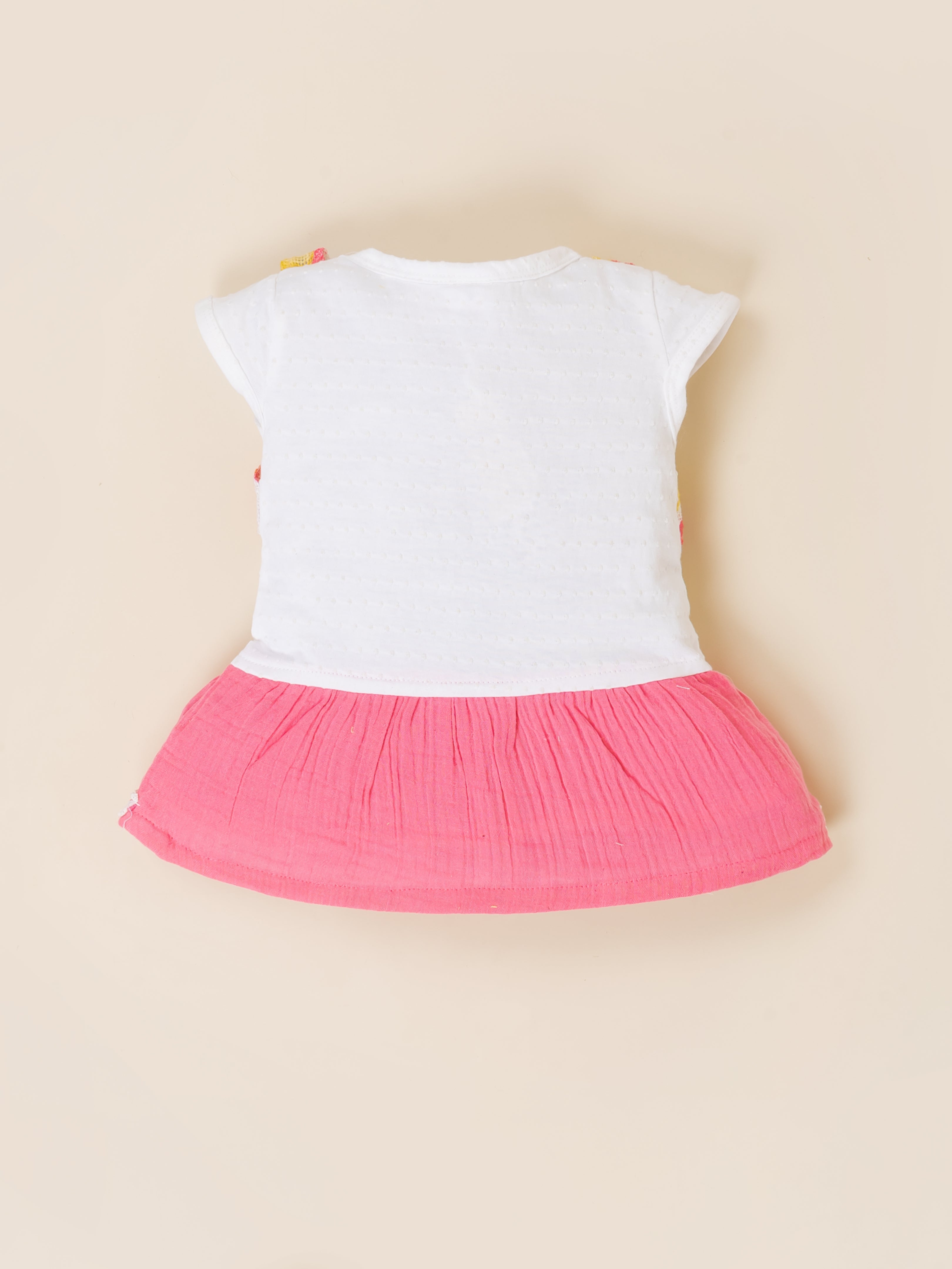 Baby Girls Flower Applique Frock with Panty Set