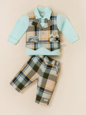 Baby Boy Plaid Vest & Trouser Set
