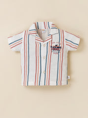 Baby Boys Striped Resort Shirt & Shorts Set