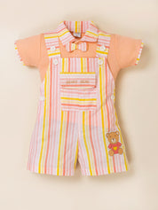 Toddler Boys' Citrus Stripe Overall & Polo Set