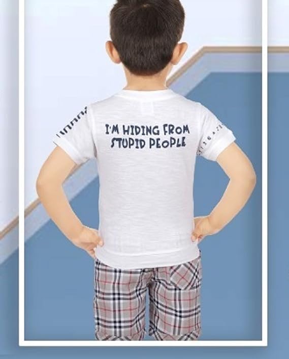 CHOO  CHOO Boys Cotton T-shirt and shorts