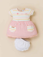Baby Girls' Frock with Matching Panty Set