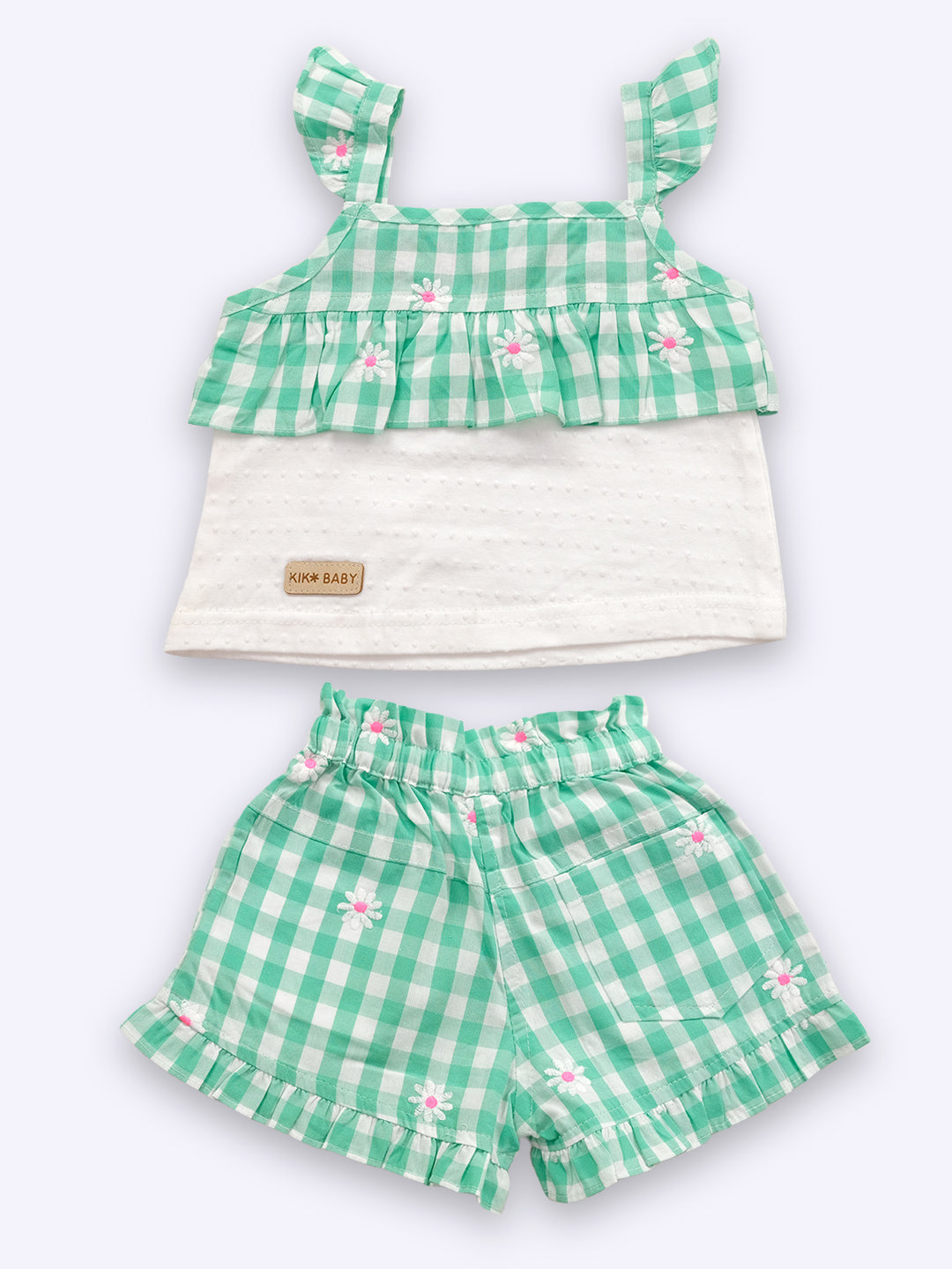 Pure Cotton Top with Printed Shorts