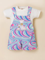 Toddler Boys’ Psychedelic Swirl Giraffe Overall Set