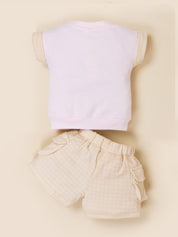 Baby Girl Cotton Top & Shorts Set