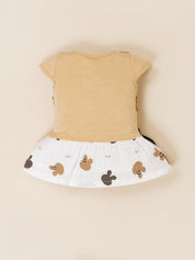 Baby Girls Crochet Style Frock with Panty Set