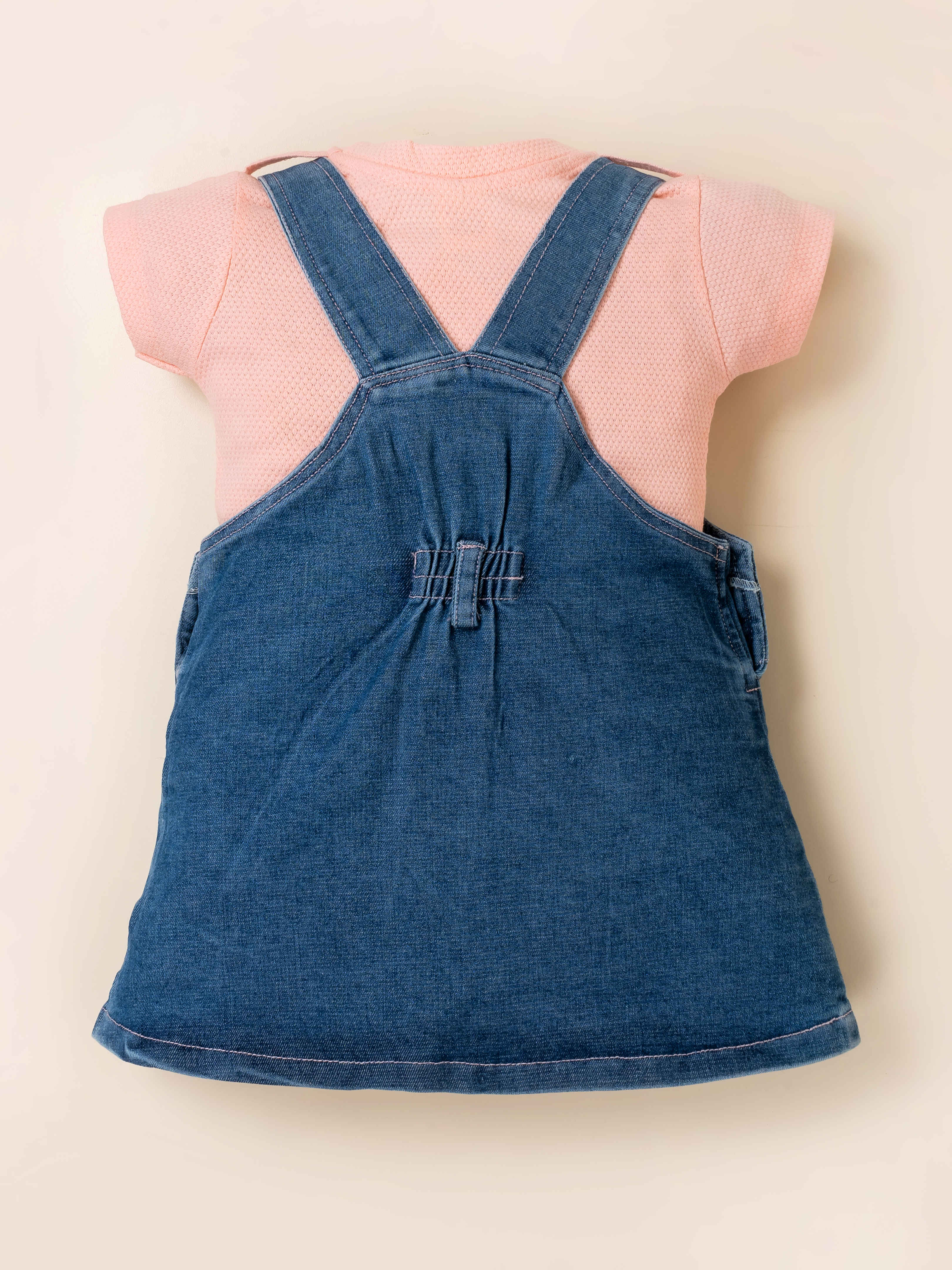 Girls Casual Denim Dungaree Set