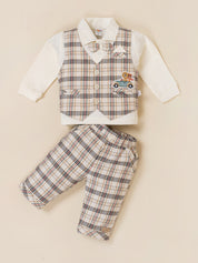Baby Boy Plaid Vest & Trouser Set