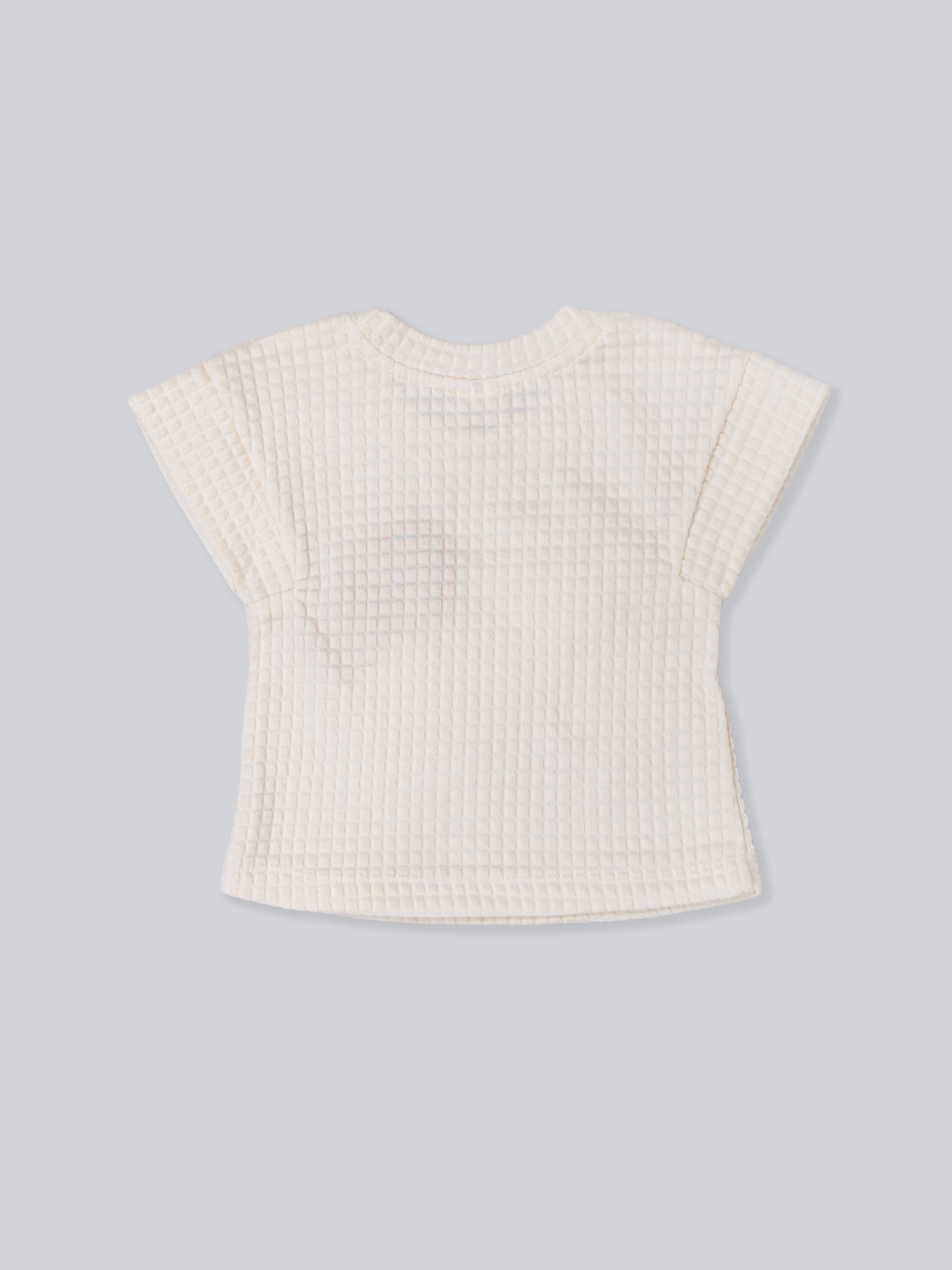 Girl’s Waffle Knit Top & Lace Ruffle Short Set
