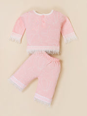 Baby Girls Graphic Printed Top and Matching Pants Set