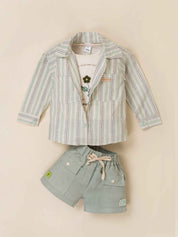 Kids' Top with Shirt & Short Clothing Set