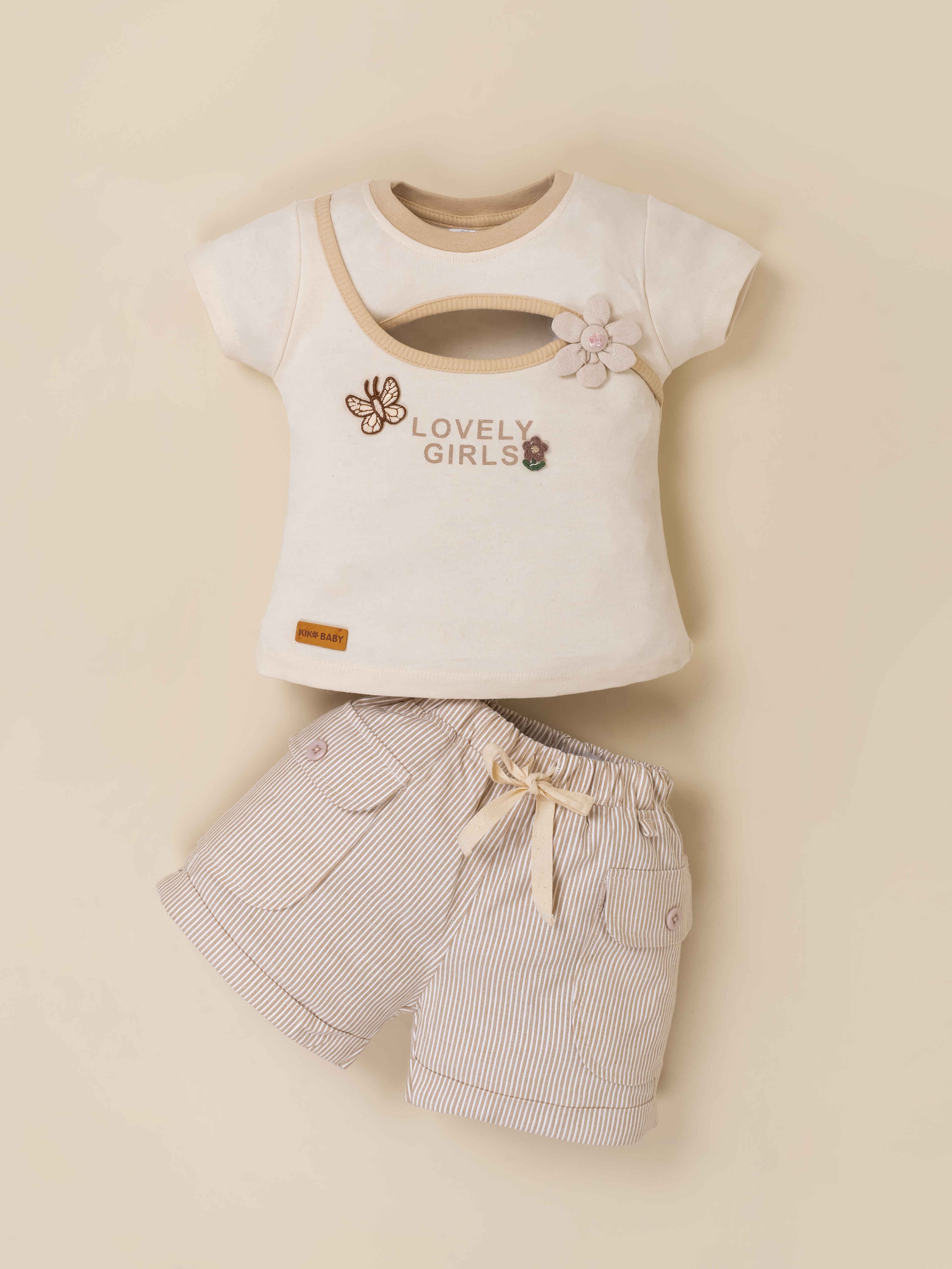 Baby Girls' Top and Shorts Clothing Set