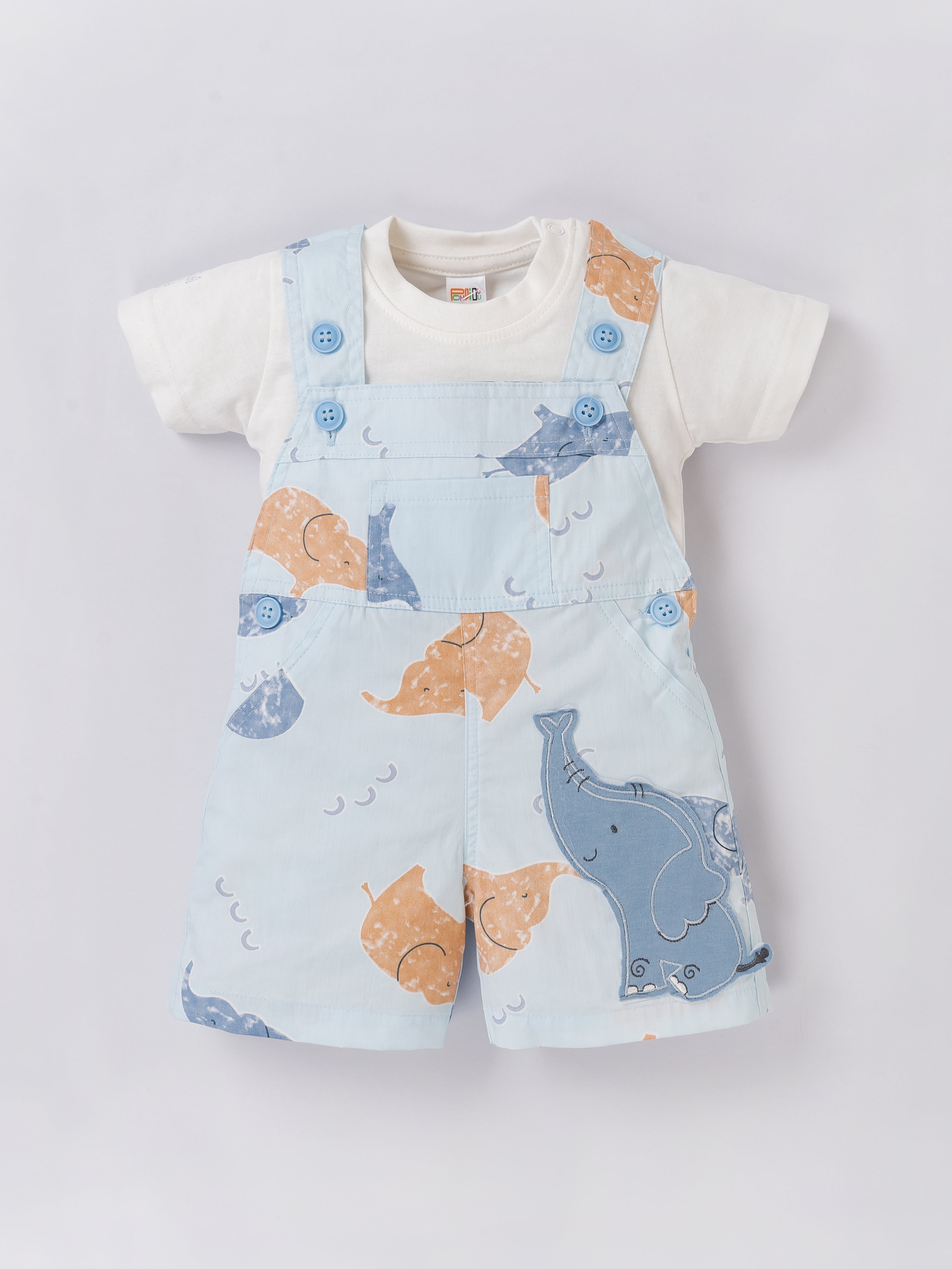 Printed  Dungree For Baby Boys