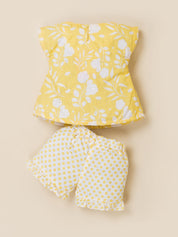 Baby Girl Cotton Top & Shorts Clothing Set