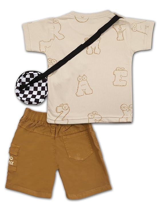 Junior Boss Kids Boys Printed Cotton Clothing Set