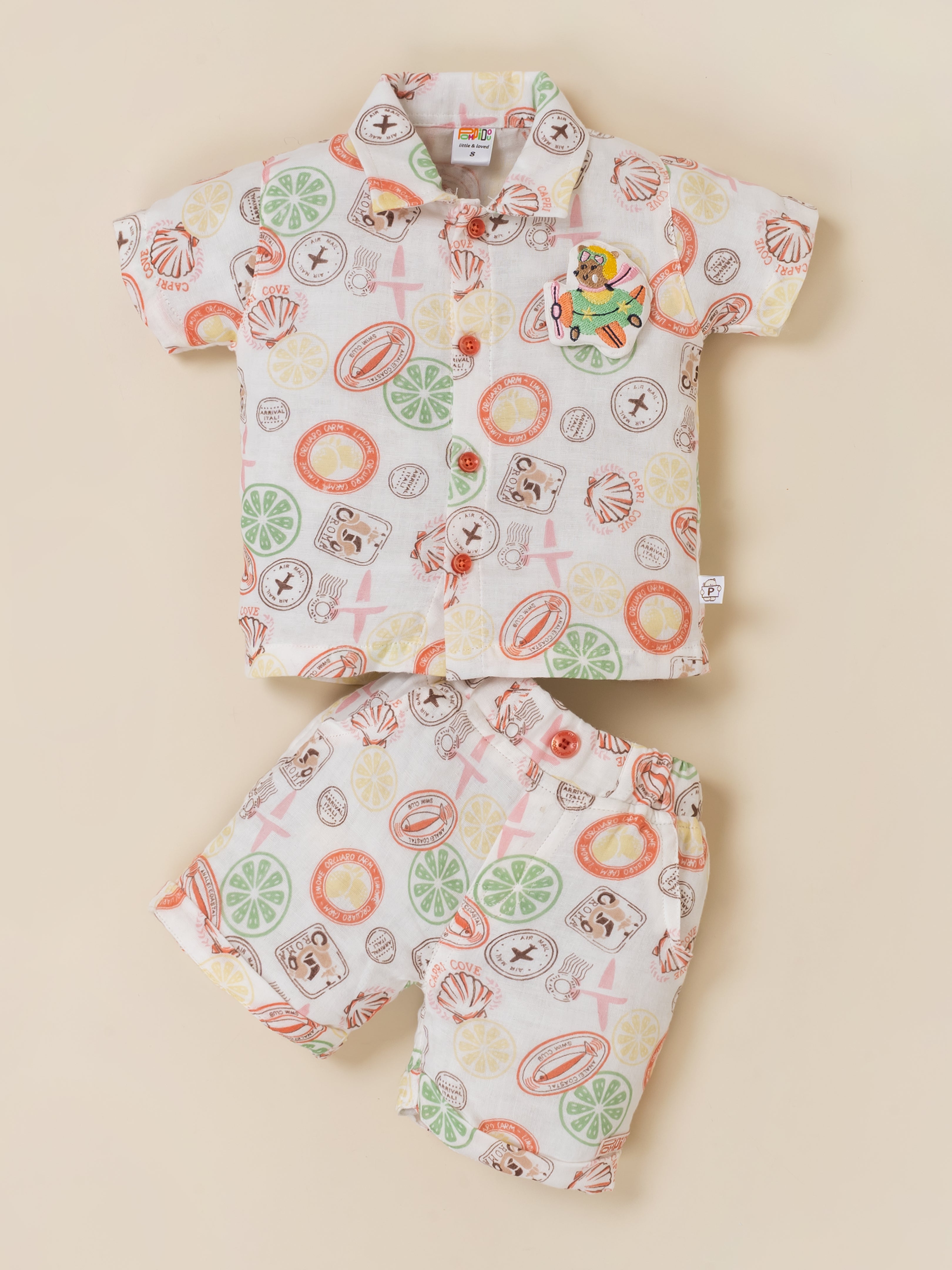 Baby Boys Short Sleeve Shirt and Shorts
