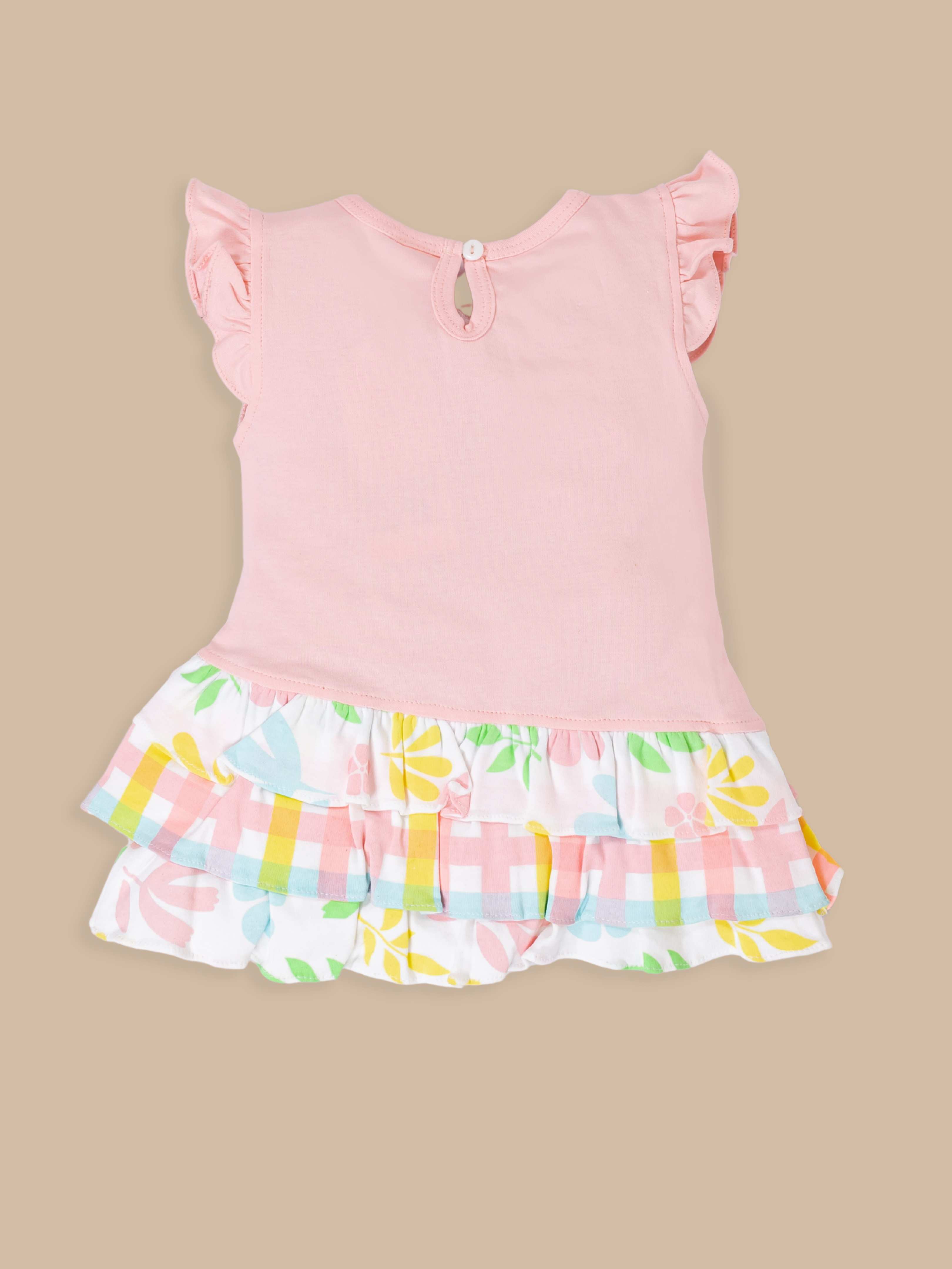 Toddler Girls Unicorn Princess Ruffle Dress – Flutter Sleeve Tiered Frock Outfit